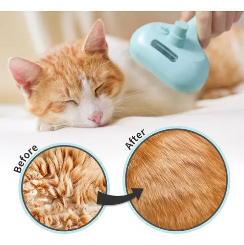 Cepillo Vapor Para Mascotas Con Luz