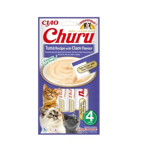 Snack Para Gato Cremoso Inaba Churu Atún Y Cangrejo 14 Gr (copia)