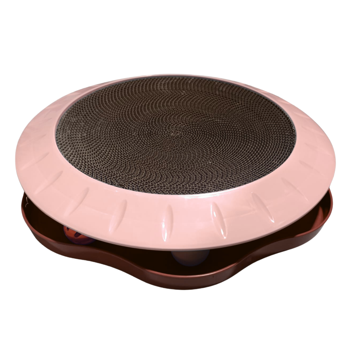 Rascador circular con pelota y 2 sonajeros