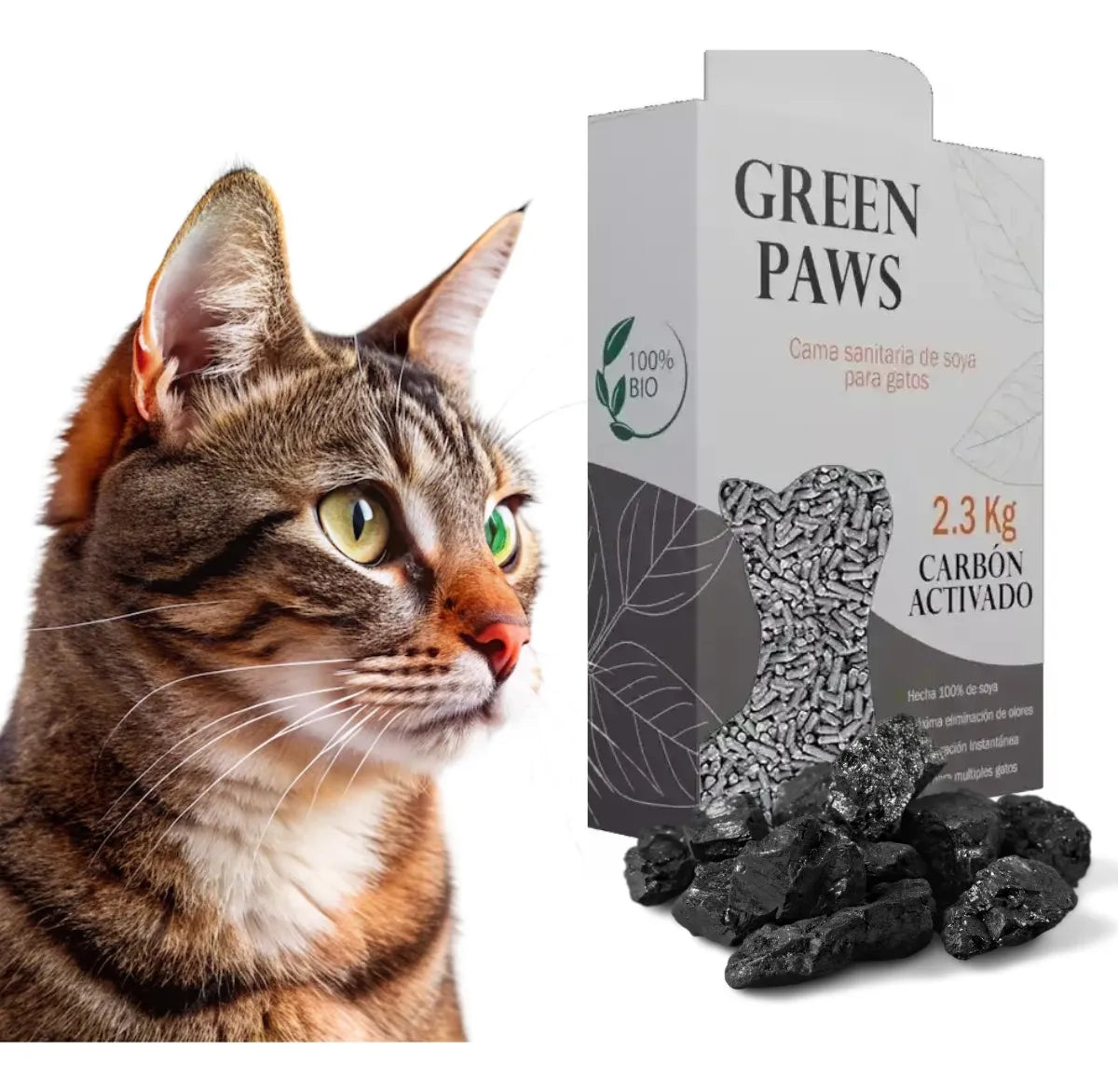Arena de tofu para gatos Green paws