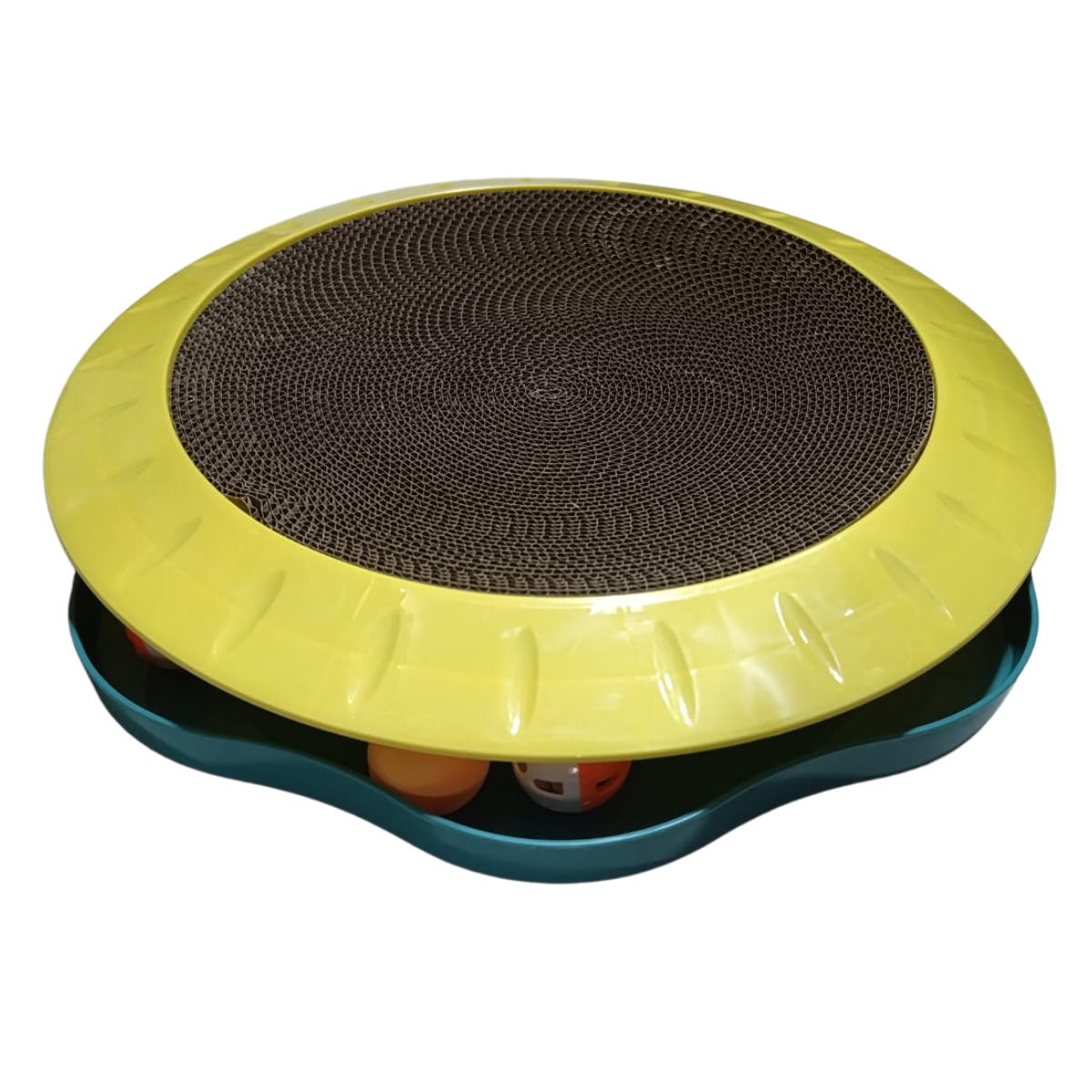 Rascador circular con pelota y 2 sonajeros