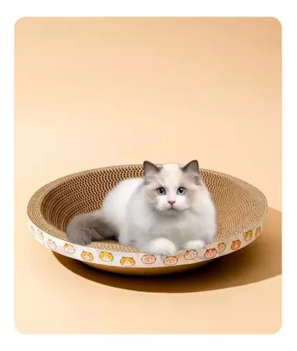 Rascador Para Gatos De Cartón Corrugado Circular Wuufu