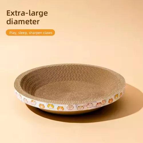 Rascador Para Gatos De Cartón Corrugado Circular Wuufu