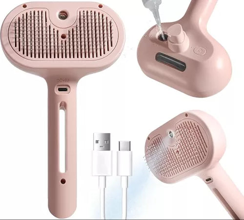 Cepillo Vapor Para Mascotas Con Luz