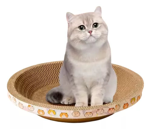 Rascador Para Gatos De Cartón Corrugado Circular Wuufu