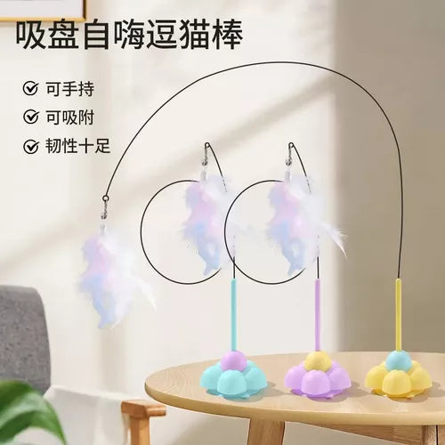 Juguete Para Gato Con Vara-pluma-chupa