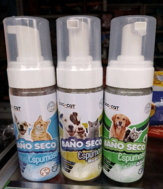 Baño en seco para mascota perro gato espumoso con Aloe