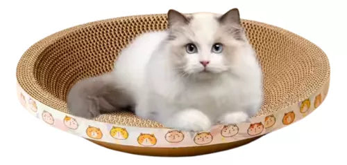 Rascador Para Gatos De Cartón Corrugado Circular Wuufu