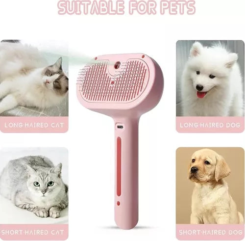 Cepillo Vapor Para Mascotas Con Luz