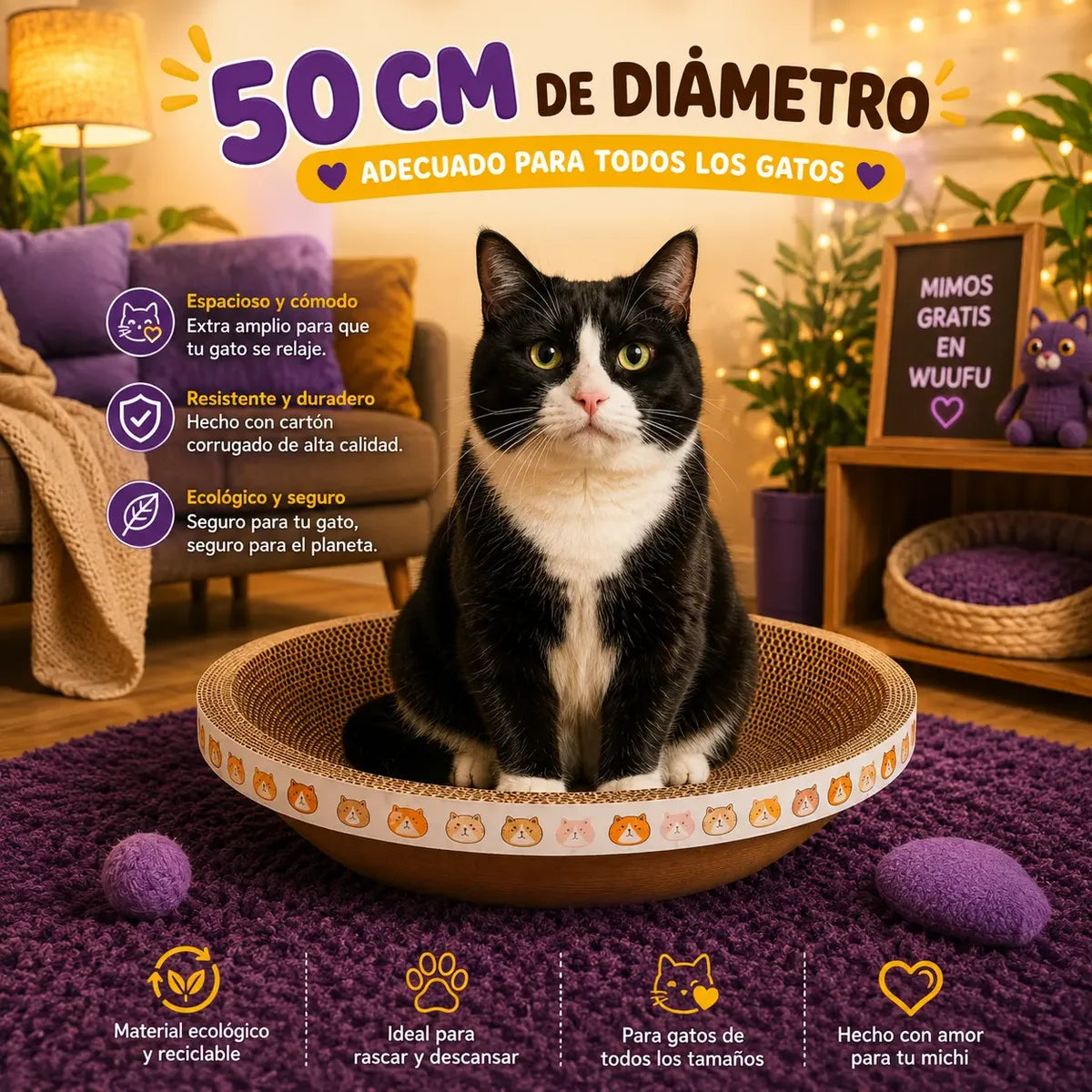 Rascador circular Wuufu 50 Cm