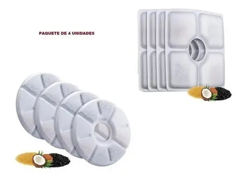 Repuestos Filtros De Agua Fuente Mascotas Circular pack 4 unidades