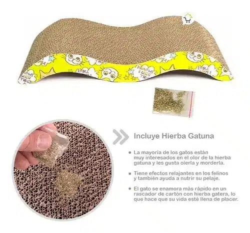 Rascador de carton ondulado para gato