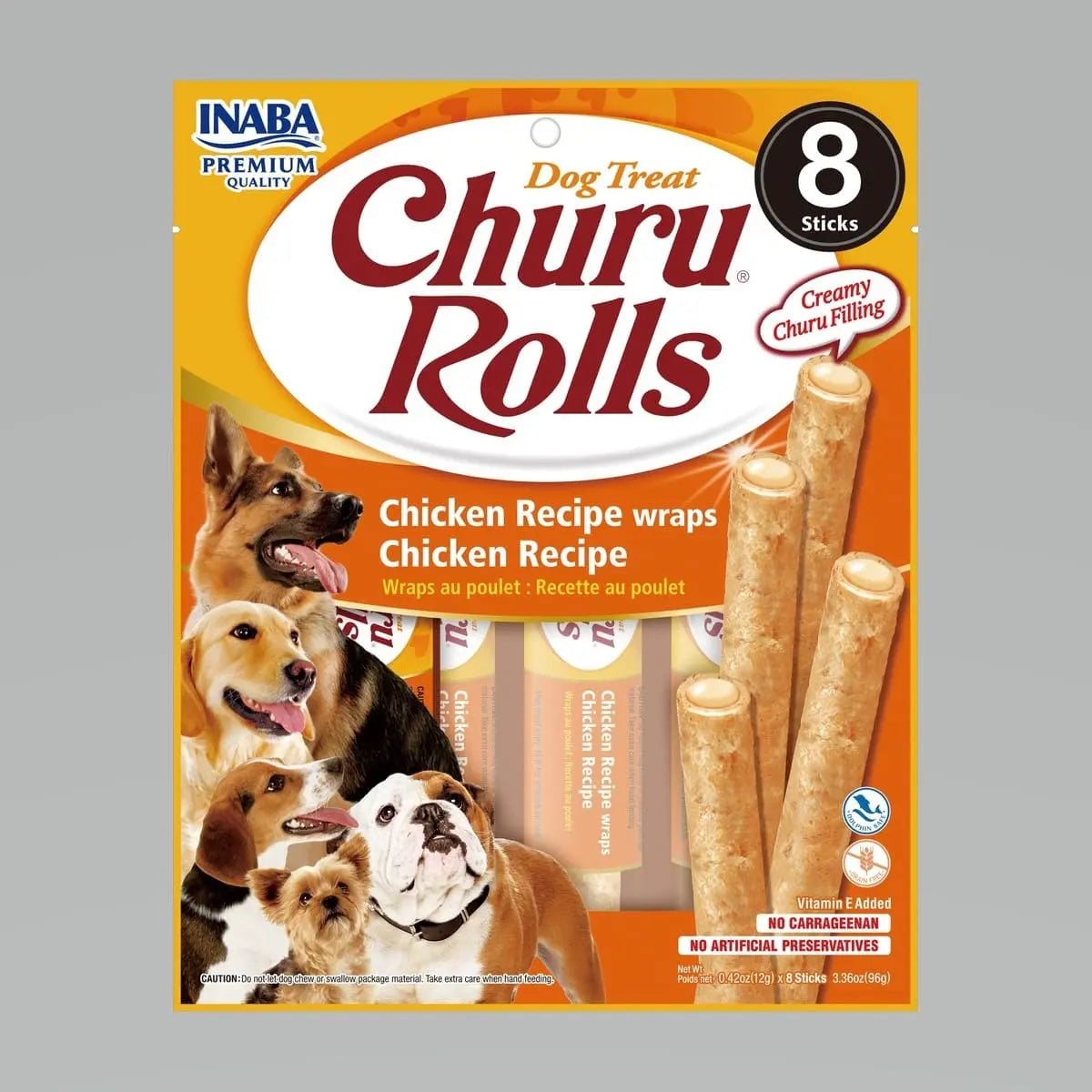 Inaba Dog Snack Churu - Rolls 8P Chicken 96 Gr