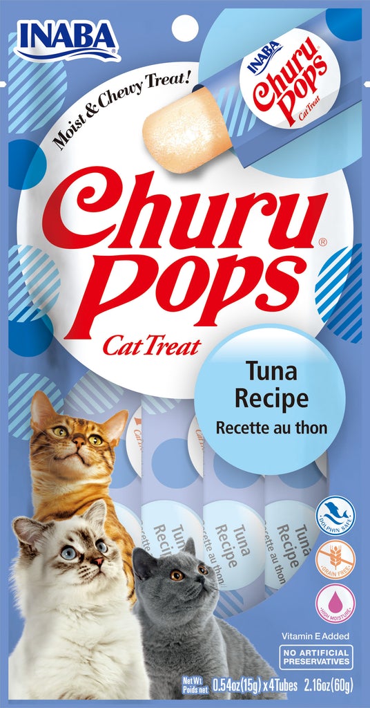 Inaba Cat Snack Churu Pops 4 Piezas - Tuna - Atún 60 Gr