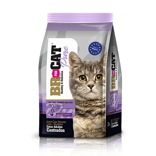 Br For Cat Pure Gato Castrado Pollo 3 Kg