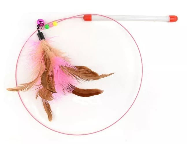 Juguete Vara Para Gatos Con Plumas Wuufu Interactiva