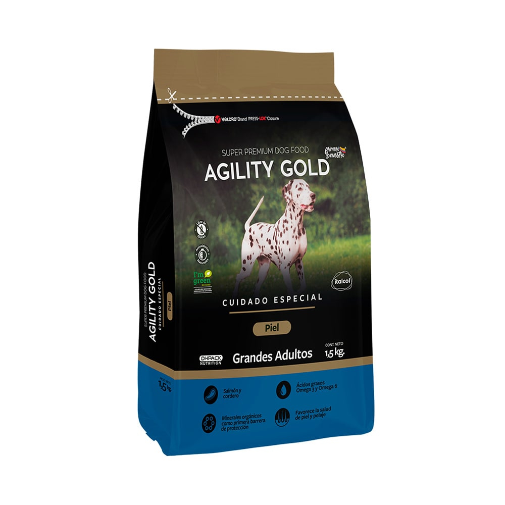 Agility Gold Perros Piel Grandes Adultos 1.5 kgs
