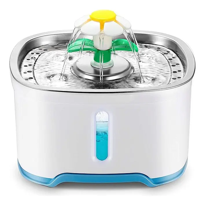 Fuente De Agua Wuufu En Acero Inoxidable 2.5 Litros Con Luz Envio incluido