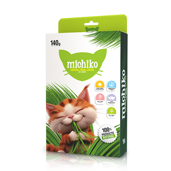 Kit De Siembra Michiko – Hierba Para Gatos 140 G