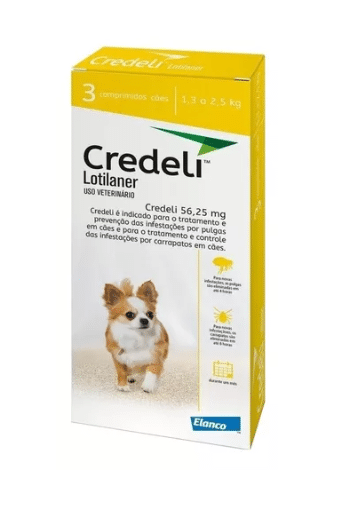 Credelio AntiPulgas Garrapatas Perros 1.3kg a 2.5kg color amarillo