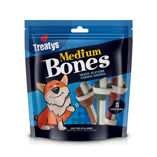Snack Treatys Medium Bones – Mixed Flavors 5 Und